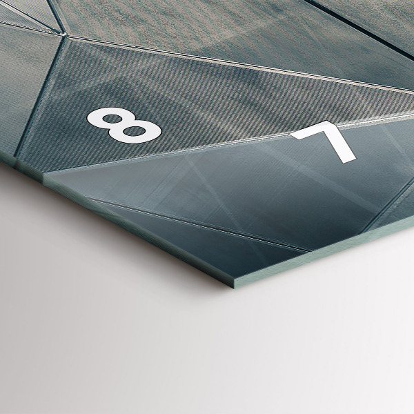 Horizontale Uhr mit motiv Metall abstrakte Dreiecke