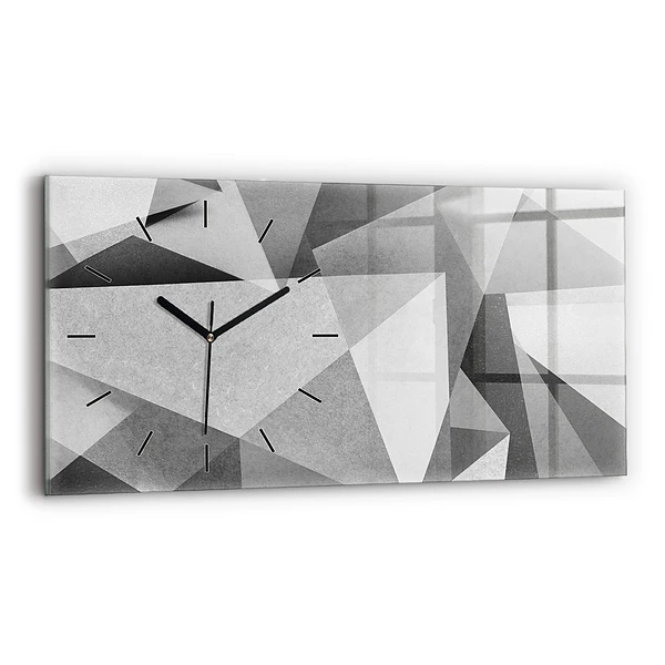 Horizontale Uhr Graue geometrische Abstraktion