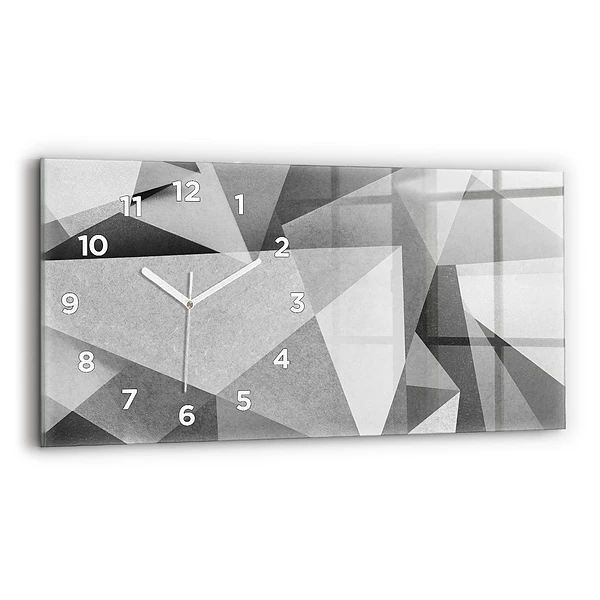 Horizontale Uhr Graue geometrische Abstraktion