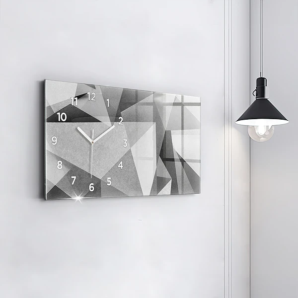 Horizontale Uhr Graue geometrische Abstraktion