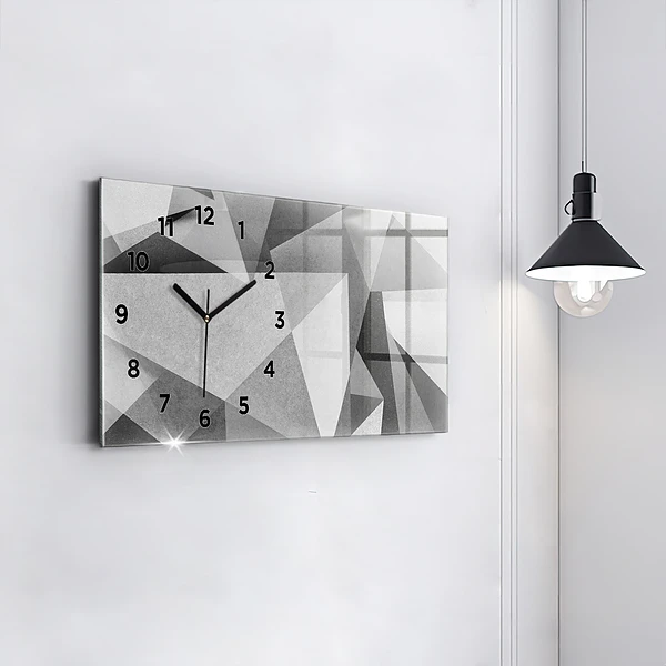 Horizontale Uhr Graue geometrische Abstraktion