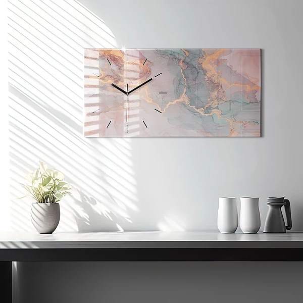 Horizontale Uhr Marmor Textur