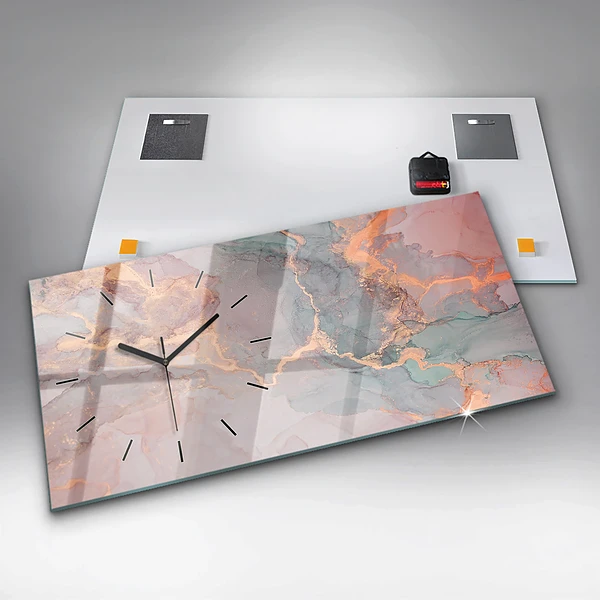 Horizontale Uhr Marmor Textur