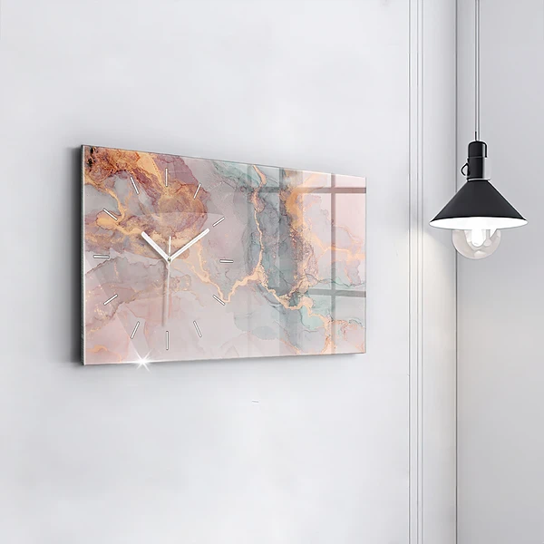 Horizontale Uhr Marmor Textur