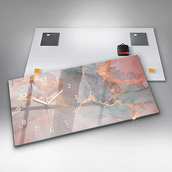 Horizontale Uhr Marmor Textur