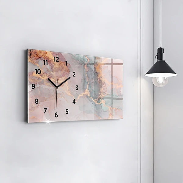 Horizontale Uhr Marmor Textur