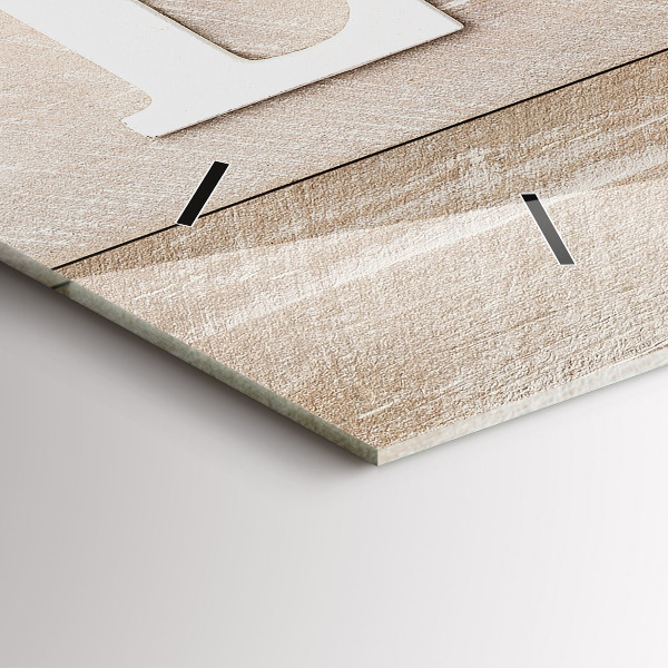 Horizontale Uhr mit motiv Liebesinschrift