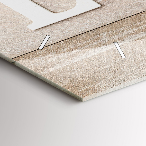 Horizontale Uhr mit motiv Liebesinschrift