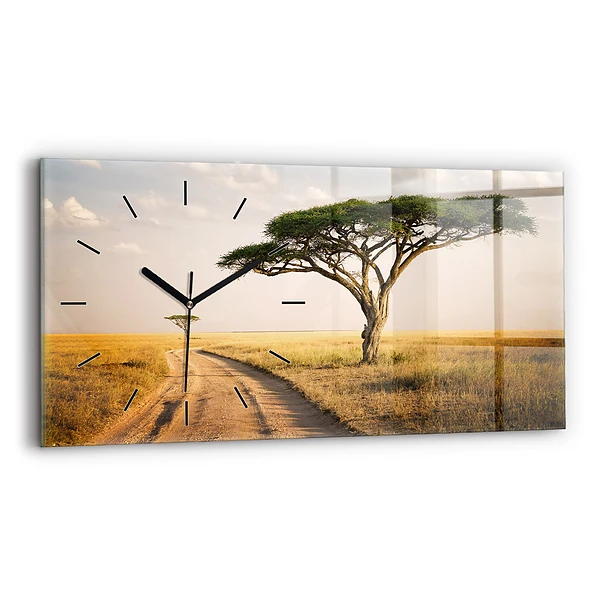 Horizontale Uhr mit motiv Afrikanische Landschaft