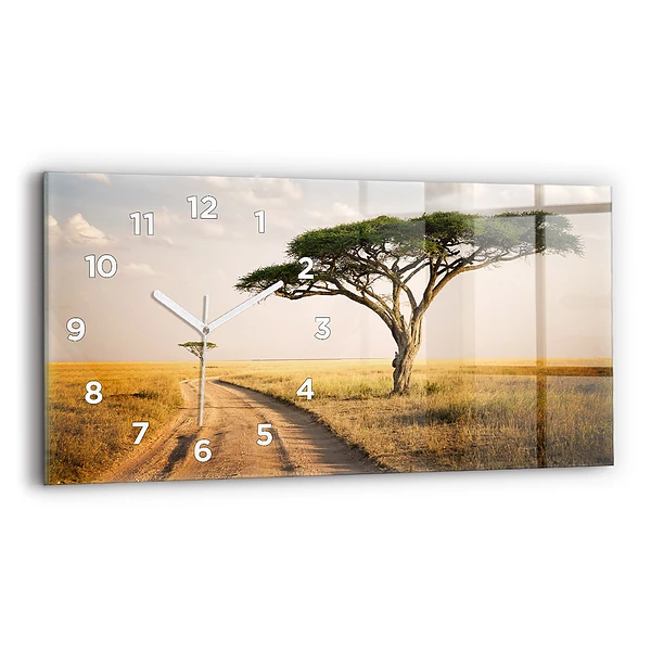 Horizontale Uhr mit motiv Afrikanische Landschaft