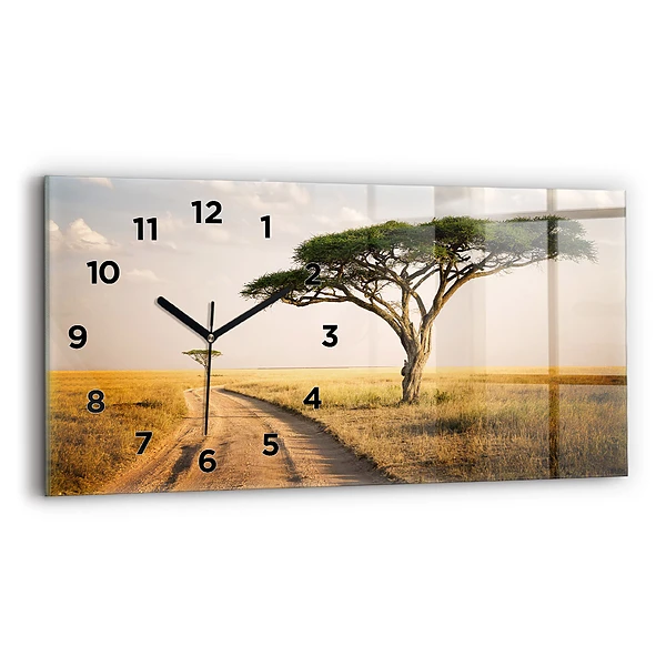 Horizontale Uhr mit motiv Afrikanische Landschaft