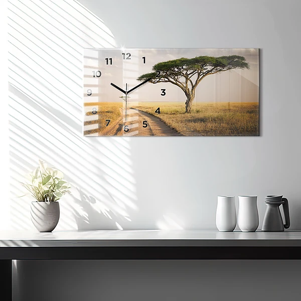 Horizontale Uhr mit motiv Afrikanische Landschaft