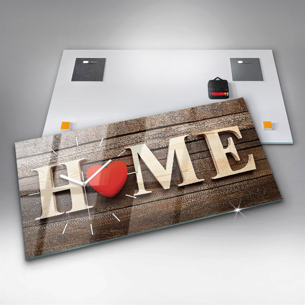 Horizontale Uhr Haus-Inschrift