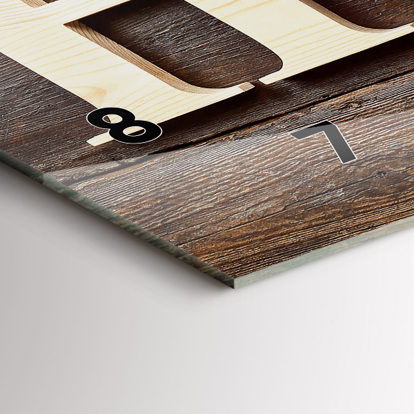 Horizontale Uhr Haus-Inschrift