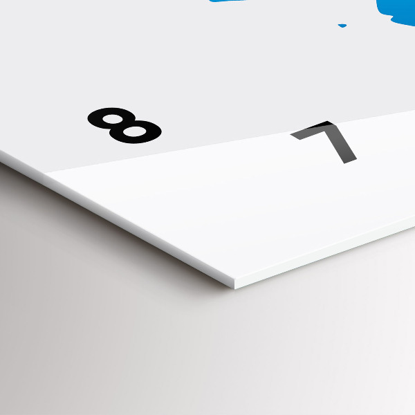 Horizontale Uhr mit motiv Weltkarte