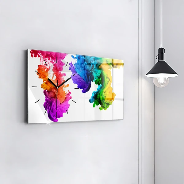 Horizontale Uhr mit motiv Regenbogen der Farben