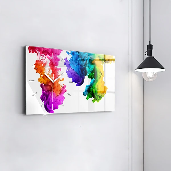 Horizontale Uhr mit motiv Regenbogen der Farben