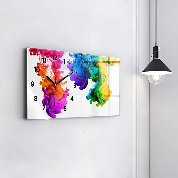 Horizontale Uhr mit motiv Regenbogen der Farben