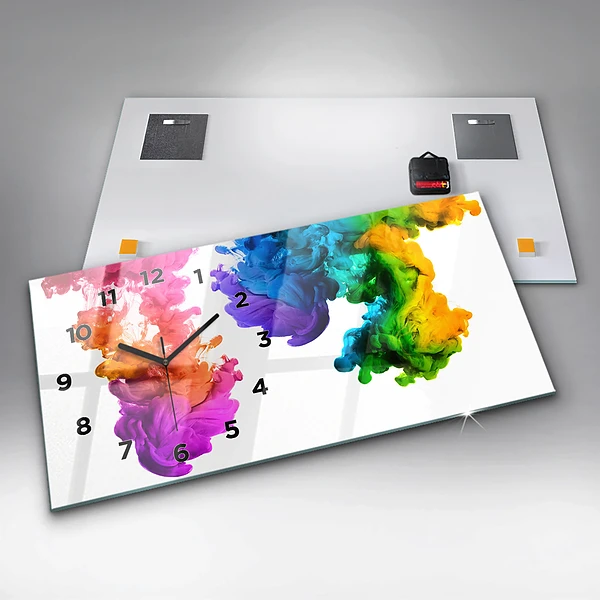 Horizontale Uhr mit motiv Regenbogen der Farben
