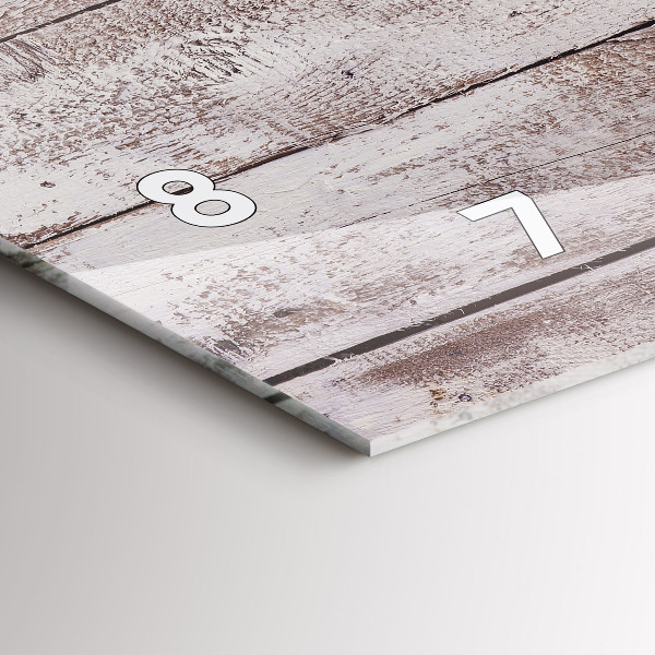 Horizontale Uhr mit motiv Helle Holzbretter
