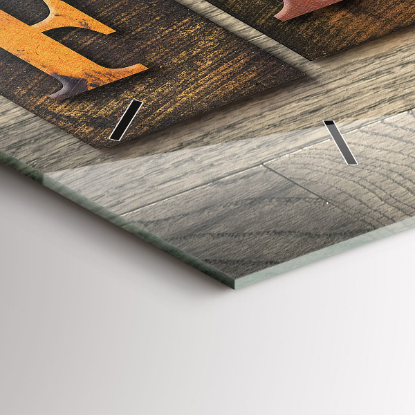 Horizontale Uhr Familieninschrift