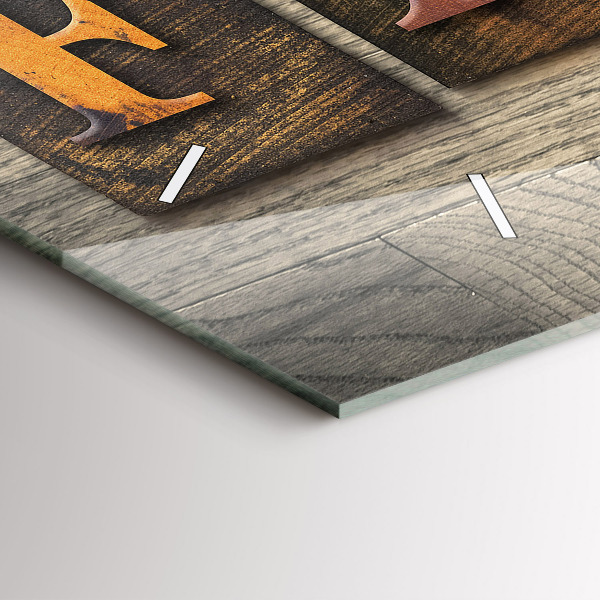 Horizontale Uhr Familieninschrift