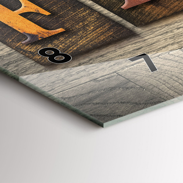 Horizontale Uhr Familieninschrift