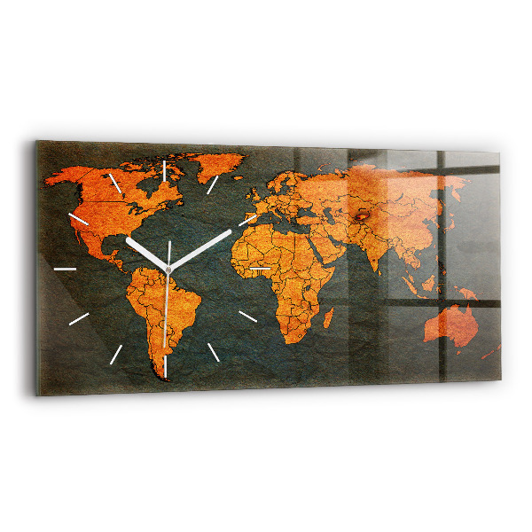 Horizontale Uhr Weltkarte