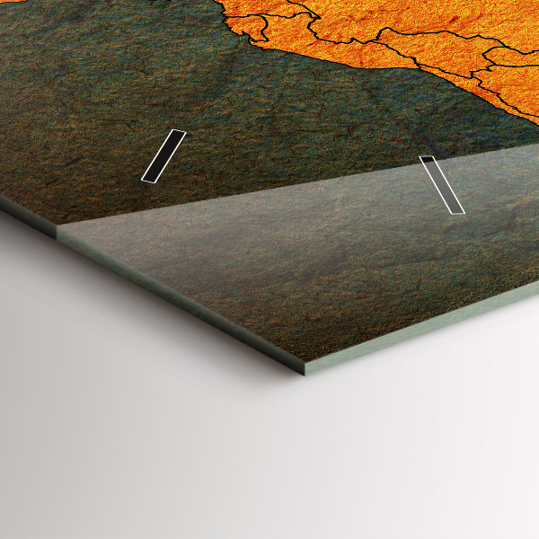 Horizontale Uhr Weltkarte