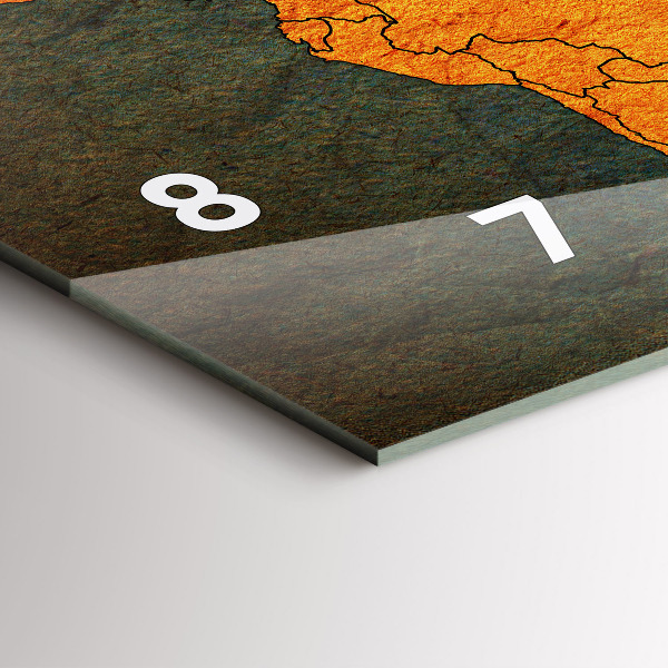 Horizontale Uhr Weltkarte