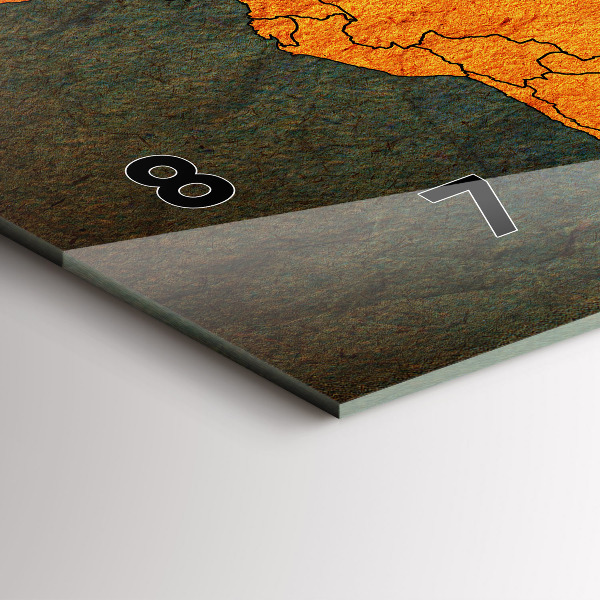 Horizontale Uhr Weltkarte