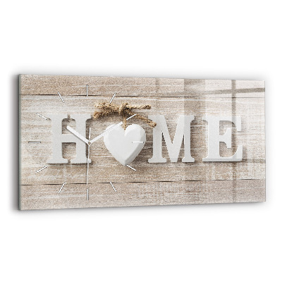 Horizontale Uhr mit motiv Hausinschrift