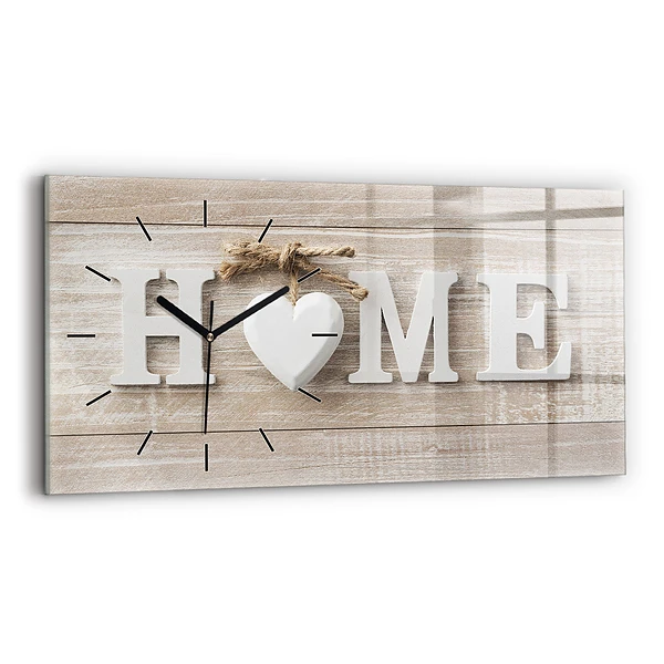 Horizontale Uhr mit motiv Hausinschrift