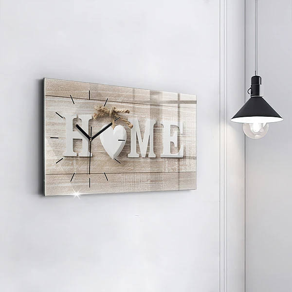 Horizontale Uhr mit motiv Hausinschrift