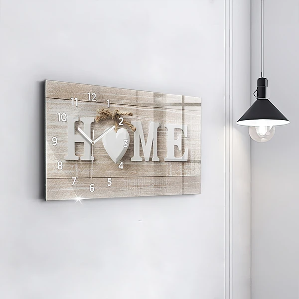 Horizontale Uhr mit motiv Hausinschrift