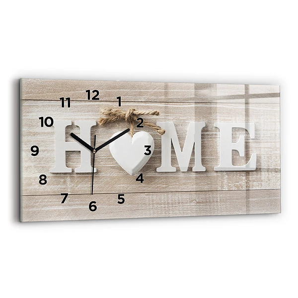 Horizontale Uhr mit motiv Hausinschrift