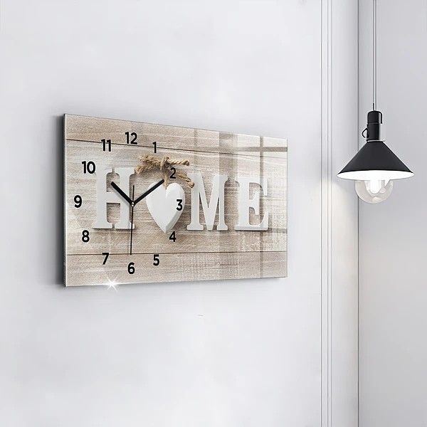 Horizontale Uhr mit motiv Hausinschrift