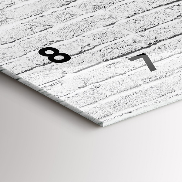 Horizontale Uhr mit motiv Backsteinmauer