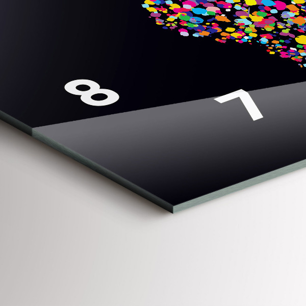 Horizontale Uhr mit motiv Weltkarte aus Punkten