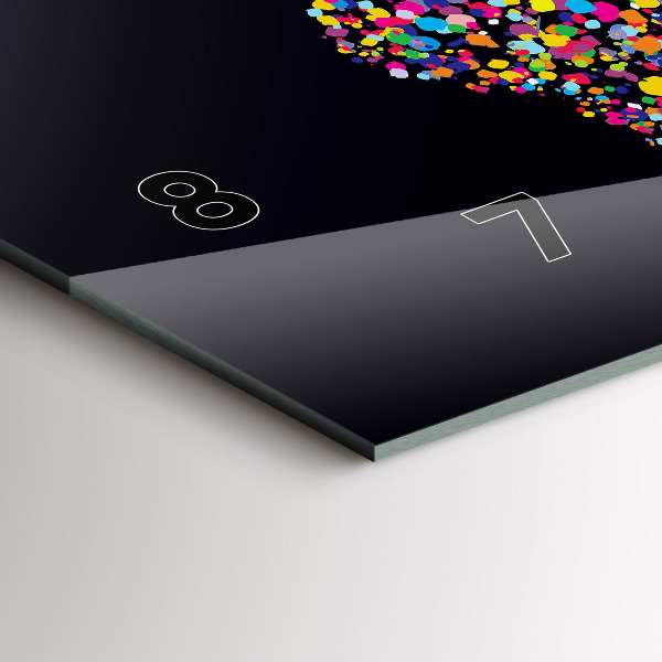 Horizontale Uhr mit motiv Weltkarte aus Punkten