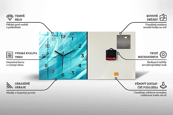 Horizontale Uhr mit motiv Glühbirne Zeichnung