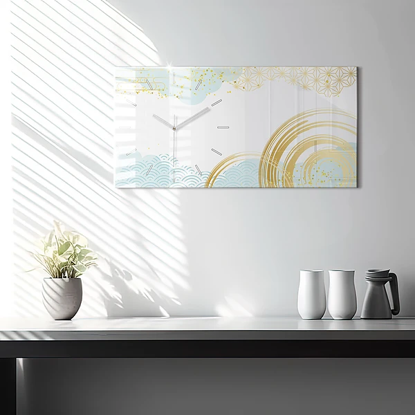Horizontale Uhr mit motiv Dekoratives Muster