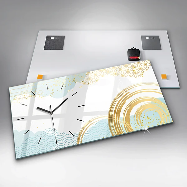 Horizontale Uhr mit motiv Dekoratives Muster