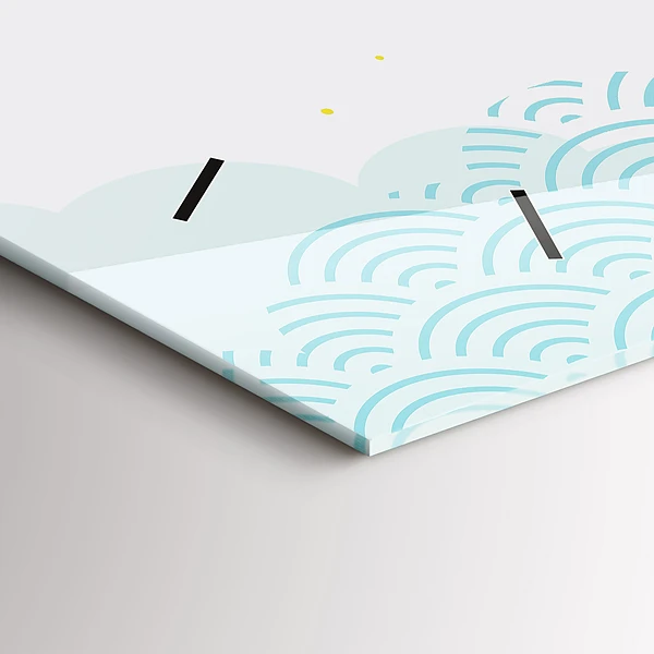 Horizontale Uhr mit motiv Dekoratives Muster