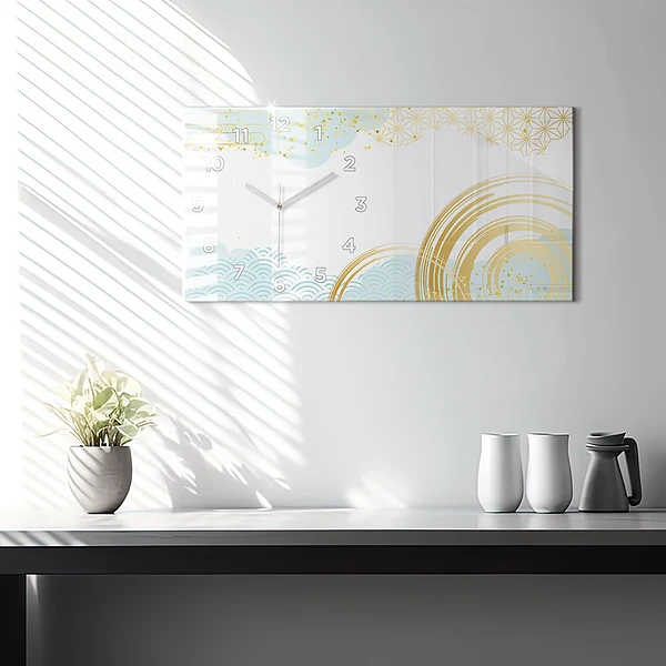 Horizontale Uhr mit motiv Dekoratives Muster