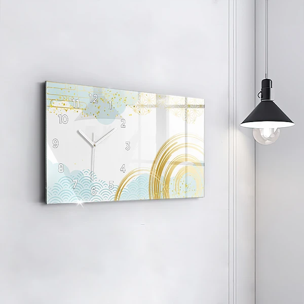 Horizontale Uhr mit motiv Dekoratives Muster