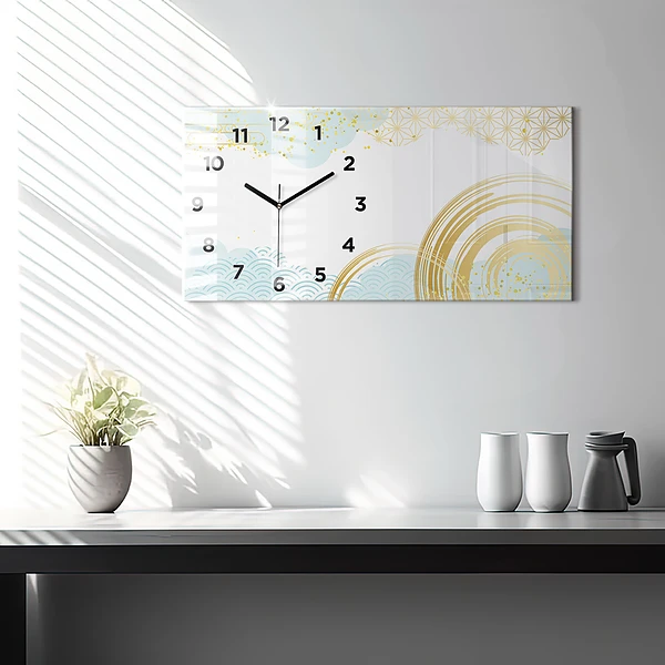 Horizontale Uhr mit motiv Dekoratives Muster