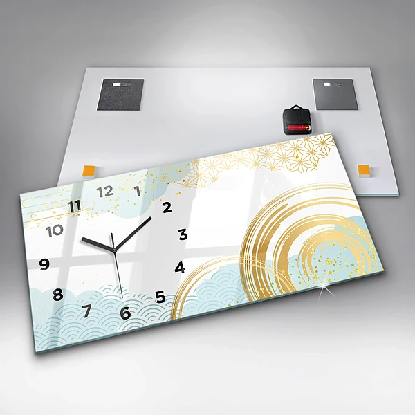 Horizontale Uhr mit motiv Dekoratives Muster