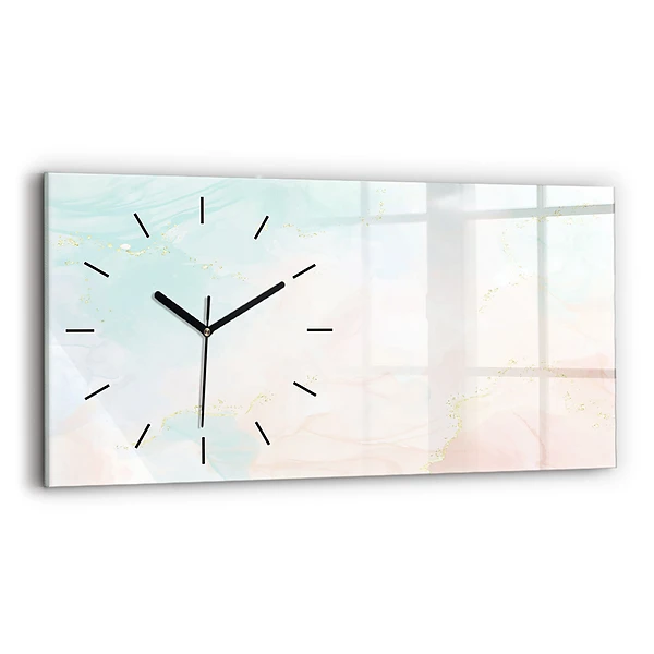 Horizontale Uhr mit motiv Aquarell-Marmor