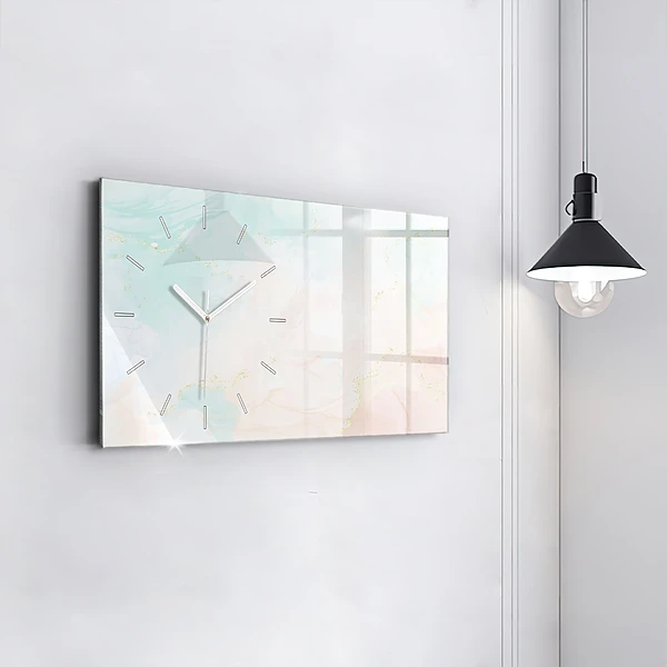 Horizontale Uhr mit motiv Aquarell-Marmor